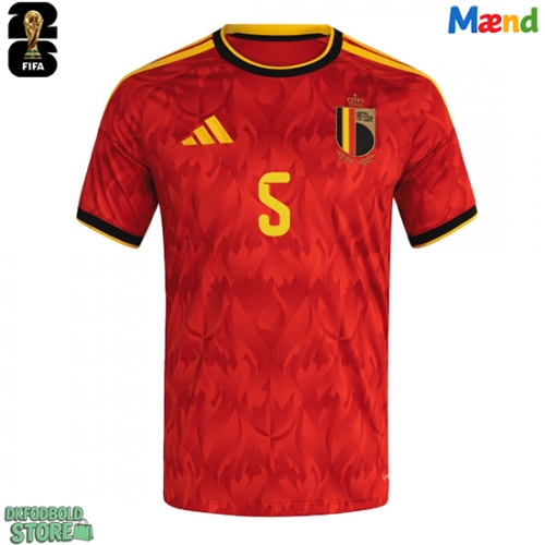 Belgien Maxim De Cuyper #5 Replika Hjemmebanetrøje VM 2026 Kortærmet